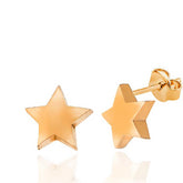 Boucles d'oreilles pour femme en argent avec étoile rose